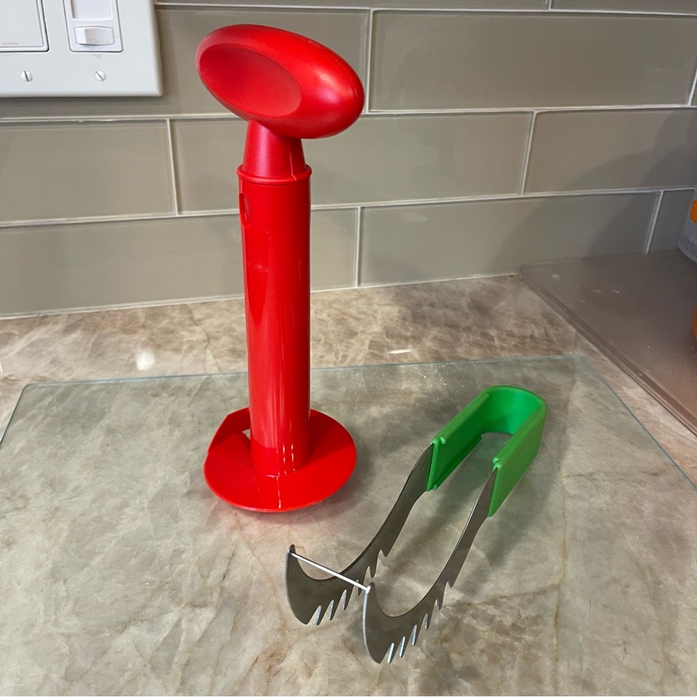 Red Pineapple Corer and Green Watermelon Slicer